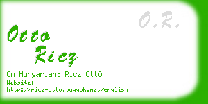 otto ricz business card